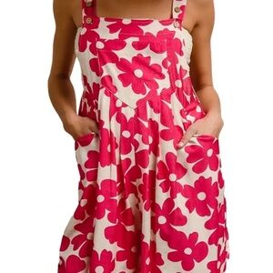 NWT, Floral Pink and White Romper